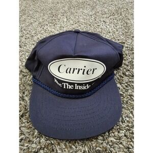 Carrier "Were The Inside Guys" Vintage Promotional Embroidered Snapback Hat Blue